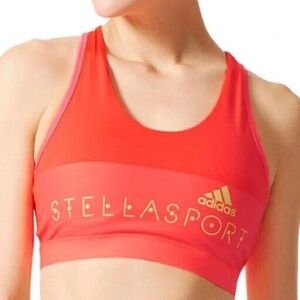 Stella sport Adidas Red Sports Bra Moisture-Wicking Racerback size S
